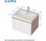 Тумба 1Marka БЛОК МИНИ/Aris mini 60П, 600×440×450 мм, 1 ящик, дуб вотан/белый глянец, раковина Ц0000043060 3