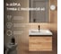 Тумба 1Marka БЛОК МИНИ/Aris mini 60П, 600×440×450 мм, 1 ящик, антрацит/дуб крафт золотой, раковина, Ц0000043057 2