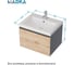 Тумба 1Marka БЛОК МИНИ/Aris mini 60П, 600×440×450 мм, 1 ящик, антрацит/дуб крафт золотой, раковина, Ц0000043057 3