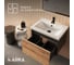 Тумба 1Marka БЛОК МИНИ/Aris mini 60П, 600×440×450 мм, 1 ящик, антрацит/дуб крафт золотой, раковина, Ц0000043057 4