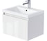 Тумба 1Marka БЛОК МИНИ/Aris mini 60П, 600×440×450 мм, 1 ящик, белая аляска/белый глянец, раковина, Ц0000043059 1