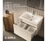 Тумба 1Marka БЛОК МИНИ/Aris mini 60П, 600×440×450 мм, 1 ящик, белая аляска/белый глянец, раковина, Ц0000043059 4