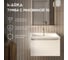 Тумба 1Marka БЛОК МИНИ/Aris mini 70П, 700×440×450 мм, 1 ящик, белая аляска/белый глянец, раковина Ц0000043063 2
