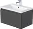 Тумба 1Marka БЛОК МИНИ/Aris mini 60П, 600×440×450 мм, 1 ящик, антрацит/монолит дарк, раковина Ц0000043058 1