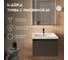 Тумба 1Marka БЛОК МИНИ/Aris mini 60П, 600×440×450 мм, 1 ящик, антрацит/монолит дарк, раковина Ц0000043058 2