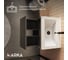 Тумба 1Marka БЛОК МИНИ/Aris mini 60П, 600×440×450 мм, 1 ящик, антрацит/монолит дарк, раковина Ц0000043058 5