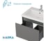 Тумба 1Marka БЛОК МИНИ/Aris mini 60П, 600×440×450 мм, 1 ящик, антрацит/монолит дарк, раковина Ц0000043058 6