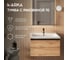 Тумба 1Marka БЛОК МИНИ/Aris mini 70П, 700×440×450 мм, 1 ящик, антрацит/дуб крафт золотой, раковина Ц0000043061 2