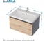 Тумба 1Marka БЛОК МИНИ/Aris mini 70П, 700×440×450 мм, 1 ящик, антрацит/дуб крафт золотой, раковина Ц0000043061 3