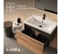 Тумба 1Marka БЛОК МИНИ/Aris mini 70П, 700×440×450 мм, 1 ящик, антрацит/дуб крафт золотой, раковина Ц0000043061 4