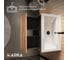 Тумба 1Marka БЛОК МИНИ/Aris mini 70П, 700×440×450 мм, 1 ящик, антрацит/дуб крафт золотой, раковина Ц0000043061 5