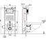 Комплект подвесной унитаз ABBER Bequem AC1100, белый, инсталляция AC0105, кнопка AC0120MB черная матовая, AC1100-AC0105-AC0120MB 5