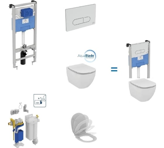 Унитаз с инсталляцией Ideal Standard Prosys Tesi 5 в 1 R029901