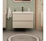 Тумба подвесная Sanstar Riana 80 с раковиной Como 80 (комплект) для ванной комнаты, cappuccino 521.1-1.4.1.ККОМ 2