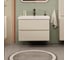 Тумба подвесная Sanstar Riana 80 с раковиной Moduo 80 (комплект) для ванной комнаты, cappuccino 521.1-1.4.1.КМОД 2