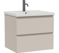 Тумба подвесная Sanstar Riana 60 с раковиной Миранда 60 (комплект) для ванной комнаты, cappuccino 519.1-1.4.1.КМИР