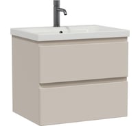 Тумба подвесная Sanstar Riana 50 с раковиной Moduo 50 (комплект) для ванной комнаты, cappuccino 518.1-1.4.1.КМОД