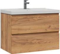 Тумба подвесная Sanstar Riana 80 с раковиной Фест 80 (комплект) для ванной комнаты, gold kraft 510.1-1.4.1.КФЕС