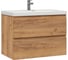 Тумба подвесная Sanstar Riana 80 с раковиной Moduo 80 (комплект) для ванной комнаты, gold kraft 510.1-1.4.1.КМОД 1