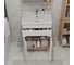 Тумба напольная Sanstar Модена 50 с раковиной Фостер 50 (комплект) для ванной комнаты, белая, дуб вотан 483.1-1.4.1.РКФОС 4
