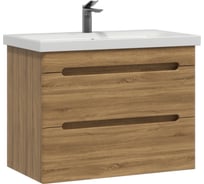 Тумба подвесная Sanstar Diva 80 с раковиной Moduo 80 (комплект) для ванной комнаты, Gold Craft 536.1-1.4.1.КМОД