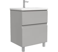 Тумба напольная Sanstar Riana 60 с раковиной Como 60 (комплект) для ванной комнаты, Грей 549.1-1.4.1.ККОМ