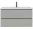 Тумба подвесная Sanstar Riana 100 с раковиной Миранда 100 (комплект) для ванной комнаты, грей 505.1-1.4.1.КМИР 6