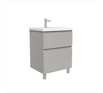 Тумба напольная Sanstar Riana 60 с раковиной Миранда 60 (комплект) для ванной комнаты, Грей 549.1-1.4.1.КМИР