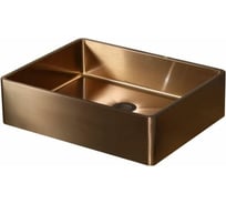Накладная раковина MELANA D4837BR Castle ProfLine 1.2 мм, бронза, сифон, донный клапан MLN-D4837BR Castle