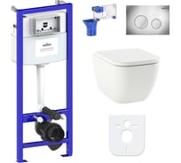 Инсталляция с подвесным унитазом комплект 7 в 1 Lavinia Boho One 87040054