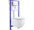 Комплект 6 в 1 Sanitana BLB Universal 3,5 стальная ванна 150x70 с инсталляцией, подвесным унитазом 20220828R 3