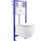 Комплект 6 в 1 Sanitana BLB Universal 3,5 стальная ванна 150x70 с инсталляцией, подвесным унитазом 20220825R 3