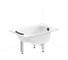 Комплект 6 в 1 Sanitana BLB Europa Mini стальная ванна 105x70 с напольным унитазом и раковиной 20220555R 2