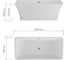 Ванна акриловая отдельностоящая Bauedge BAU Pure 1500x750 мм, белая, со сливом-переливом TY1012 5