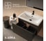 Тумба 1Marka БЛОК МИНИ/Aris mini 70П (700х440х450) 1я антрацит/монолит дарк раковина Ц0000043062 3