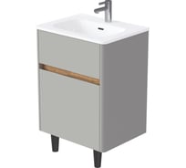 Тумба 1Marka МОНА/Mona 70Н (710х890х460) 2я агатовый серый раковина Ц0000043666