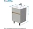 Тумба 1Marka МОНА/Mona 70Н (710х890х460) 2я агатовый серый раковина Ц0000043666 3