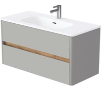 Тумба с раковиной 1Marka Mona 100П 1010x520x460 мм, 2 ящика, агатовый серый Ц0000043676