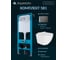 Комплект Aqueduto Инсталляция TECNICA Novo с панелью смыва RETANGULO Novo, оружейная сталь + Унитаз подвесной OVO Daily 490*360 безободковый, Tornado, сиденье с микролифтом, белый глянцевый TEC11RET0245OVOTD2210 2