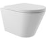 Комплект инсталляции с подвесным унитазом Aqueduto TECNICA Novo, панель смыва CIRCULO белая глянцевая, унитаз CONE 525x360 мм, сиденье с микролифтом, белый глянец AQDS086 6