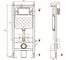 Комплект инсталляции с подвесным унитазом Aqueduto TECNICA Novo, панель смыва RETANGULO Novo хром, унитаз OVO 480x360 мм, Tornado, сиденье с микролифтом, белый глянец TEC11RET0200OVOT0110 8