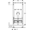 Монтажный элемент для биде Geberit Duofix 112 см, универсальный, 50x10 см 111.520.00.2 3