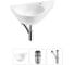 Комплект 3 в 1 Wellsee Bathroom Sink подвесная раковина 52x31 см (состоит из 3331111 20215368R 1