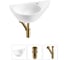 Комплект 3 в 1 Wellsee Bathroom Sink подвесная раковина 52x31 см (состоит из 3331111 20215370R 1