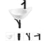 Комплект 4 в 1 Wellsee Bathroom Sink подвесная раковина 52x31 см (состоит из 3331111 20215373R 1