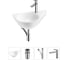 Комплект 4 в 1 Wellsee Bathroom Sink подвесная раковина 52x31 см (состоит из 3331111 20215372R 1