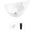 Комплект 2 в 1 Wellsee Bathroom Sink подвесная раковина 52x31 см (состоит из 3331111 20215365R 1