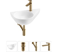 Комплект 4 в 1 Wellsee Bathroom Sink подвесная раковина 52x31 см (состоит из 3331111 20215374R