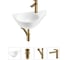Комплект 4 в 1 Wellsee Bathroom Sink подвесная раковина 52x31 см (состоит из 3331111 20215374R 1