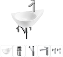Комплект 5 в 1 Wellsee Bathroom Sink подвесная раковина 52x31 см (состоит из 3331111 20215376R